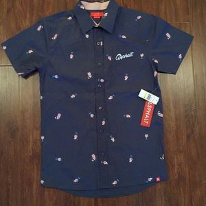Brand new AYC “lemonade” collared ss button down